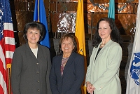 Dr. Yvette Roubideaux, Martha Aragon, and Athena Elliott